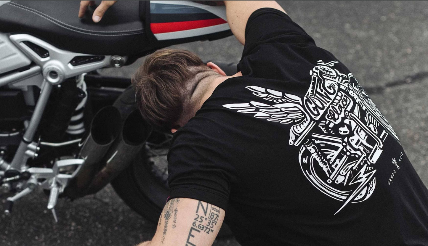 Тениска PANDO MOTO MIKE MOTO WING 1 - Regular Fit