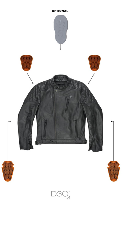Мото яке PANDO MOTO TWIN LEATHER BLACK