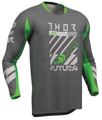 Мотокрос джърси THOR LAUNCHMODE FUTURA CHAR/GRN