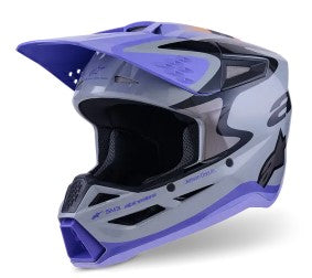 Детска мотокрос каска ALPINESTARS SM3 JETTSON GRAY/PUR/BLK