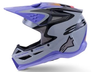 Детска мотокрос каска ALPINESTARS SM3 JETTSON GRAY/PUR/BLK