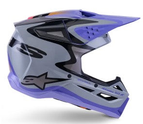 Детска мотокрос каска ALPINESTARS SM3 JETTSON GRAY/PUR/BLK