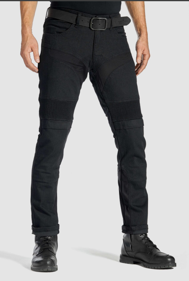 Мото дънки PANDO MOTO KARLDO SLIM BLACK - Men Slim-Fit Cordura®