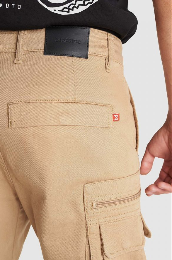 Мото дънки PANDO MOTO Desert Cargo Beige Cordura® - SHORT
