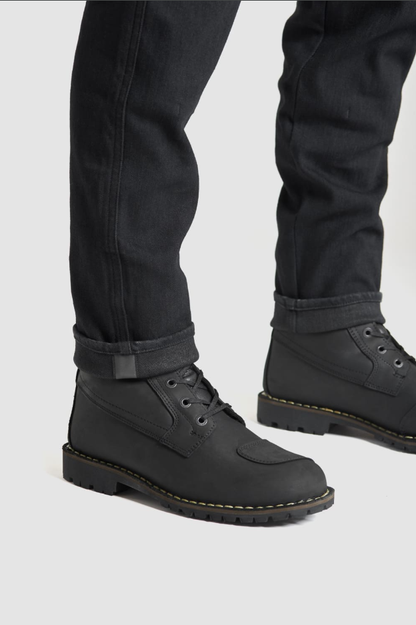 Мото дънки PANDO MOTO STEEL BLACK 02 - Slim-Fit Dyneema® - LONG