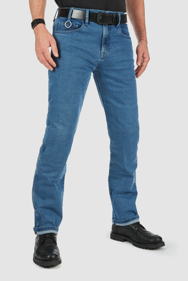 Мото дънки PANDO MOTO JAMES REGULAR BLUE - CORDURA®