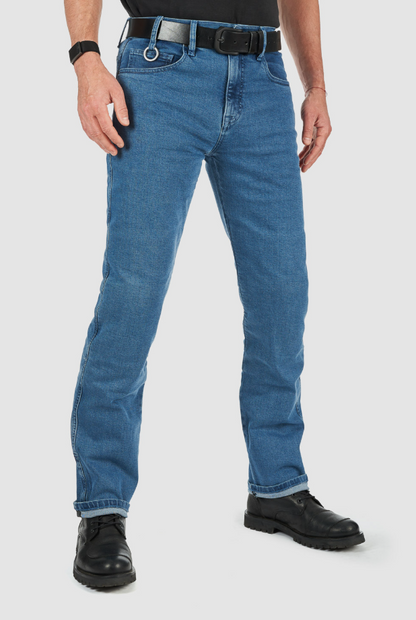 Мото дънки PANDO MOTO JAMES REGULAR BLUE - CORDURA®