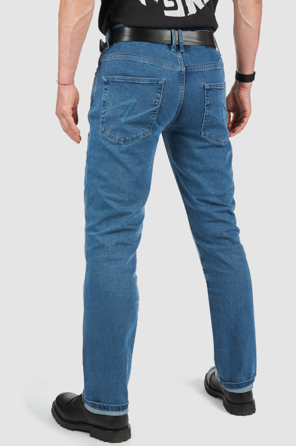 Мото дънки PANDO MOTO JAMES REGULAR BLUE - CORDURA®
