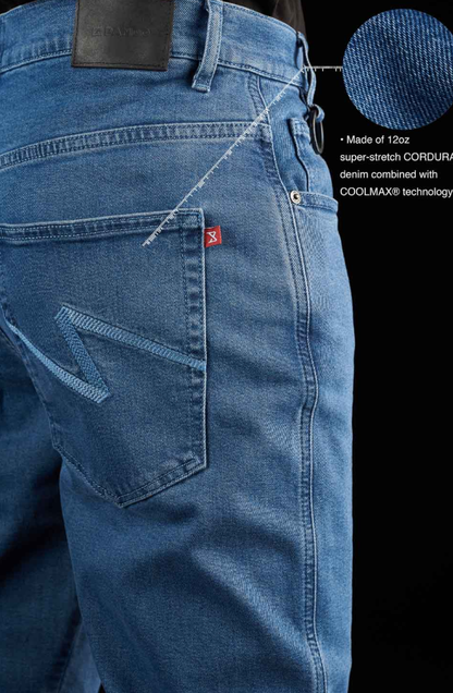 Мото дънки PANDO MOTO JAMES REGULAR BLUE - CORDURA® - SUPER LONG