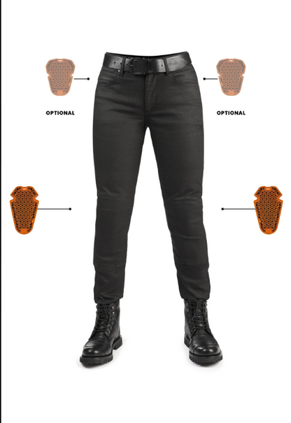 Дамски мото дънки PANDO MOTO LORICA BLACK A - Slim Fit Cordura®