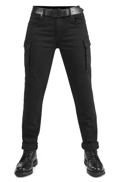 Дамски мото дънки PANDO MOTO MILA CARGO BLACK Chino Style Cordura®