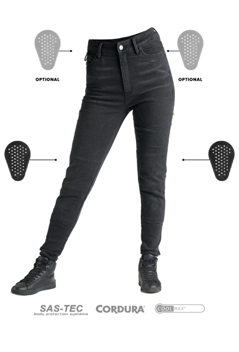 Дамски мото дънки PANDO MOTO KUSARI COR 01 - Skinny-Fit Cordura® - SHORT