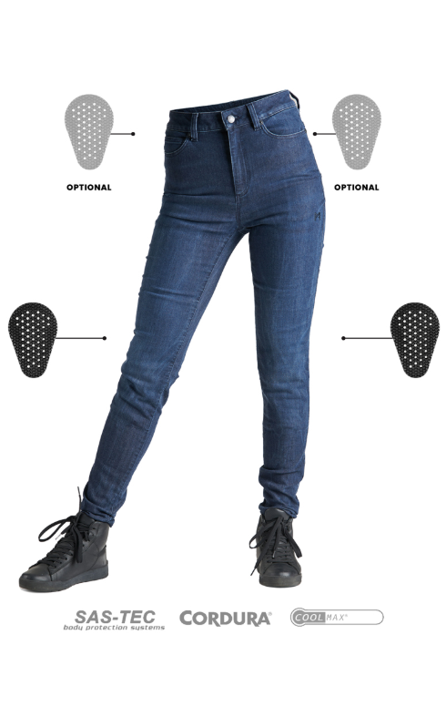Дамски мото дънки PANDO MOTO KUSARI COR 03 - Skinny-Fit Cordura® - SHORT