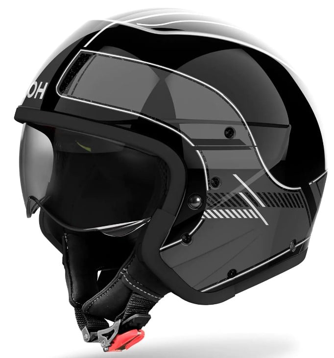 Kаска за скутер AIROH Raster Dark Grey Gloss