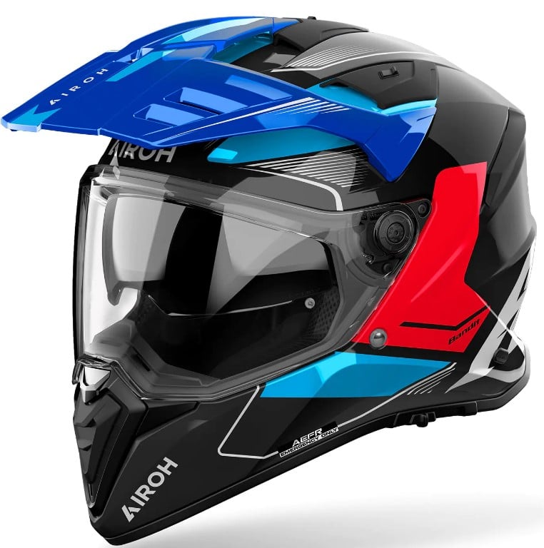 Каска AIROH BANDIT Tune Blue Red Gloss