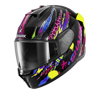 Каска SHARK D-SKWAL 3 FAWN BLACK/PURPLE/YELLOW