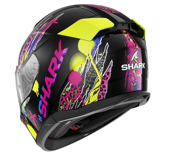 Каска SHARK D-SKWAL 3 FAWN BLACK/PURPLE/YELLOW