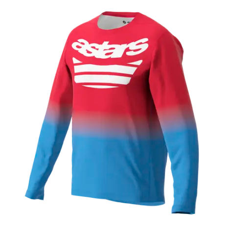 Вело джърси ALPINESTARS LS A-DURA ASTARS 2.0 RED/BRIGHT BLUE