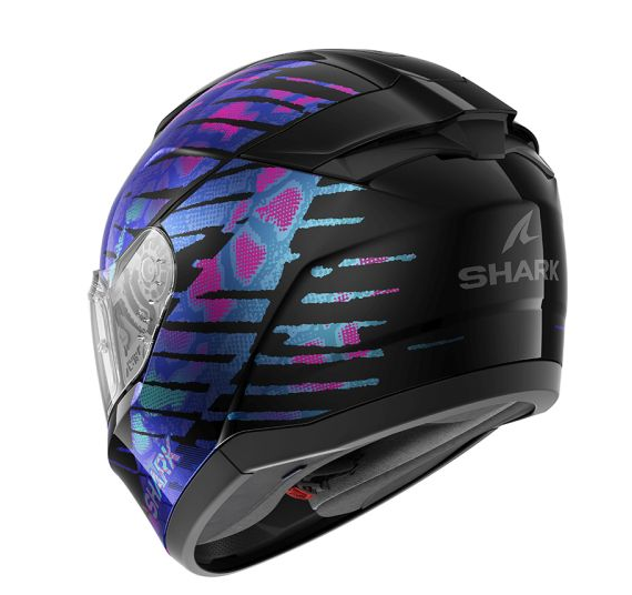 Каска SHARK RIDILL 2 REPTAIA BLACK/BLUE/PURPLE
