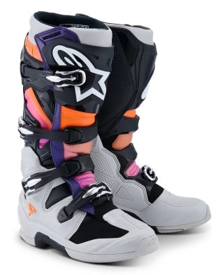Мотокрос ботуши ALPINESTARS TECH 7 BLK/LT GY/ORG FL/MAG