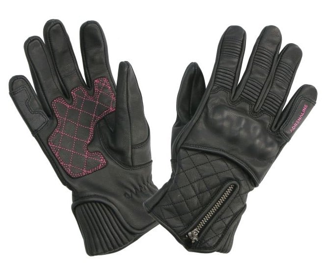 Дамски кожени ръкавици ADRENALINE ORCHID BLACK/PINK