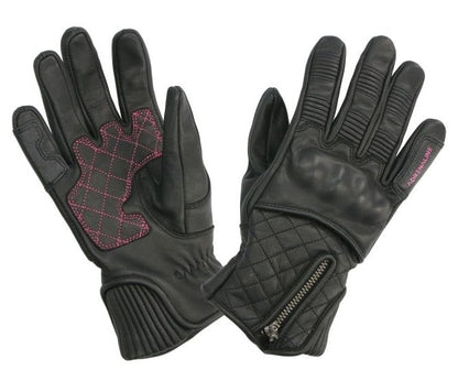 Дамски кожени ръкавици ADRENALINE ORCHID BLACK/PINK