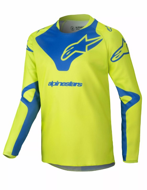 Детско мотокрос джърси ALPINESTARS YTH RACER VEIL YELLOW/BLUE