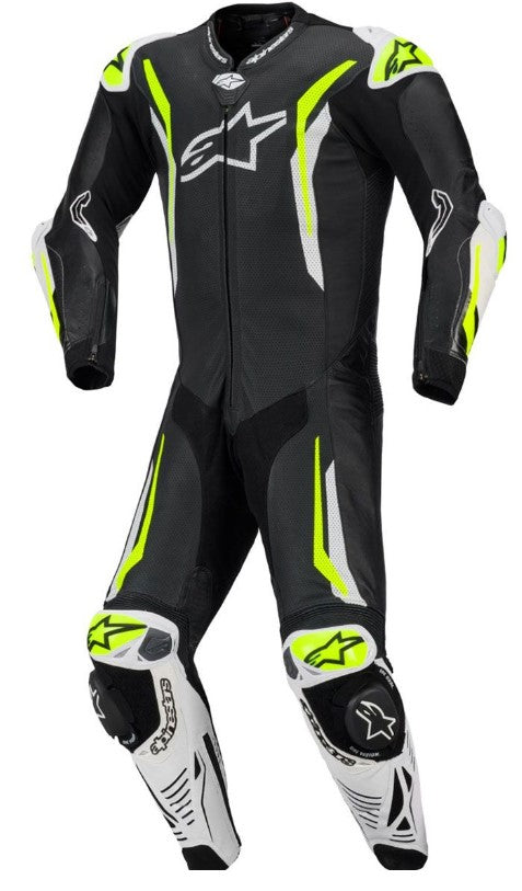 Кожен екип ALPINESTARS GP TECH V5 FLUO BLACK/WHITE/FLUO YELLOW