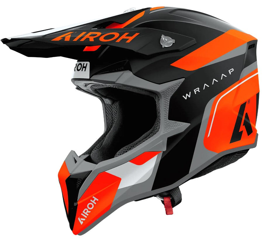 Мотокрос каска AIROH WRAAAP VISION Conquer ORANGE MATT