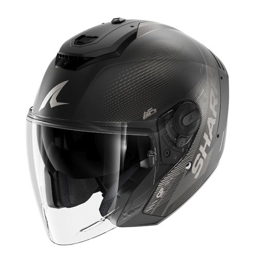 Каска SHARK RS JET CARBON SPEED TECH MAT BLACK/GREY