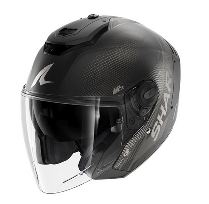 Каска SHARK RS JET CARBON SPEED TECH MAT BLACK/GREY