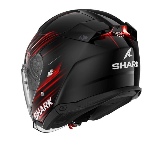 Каска за скутер SHARK SKWAL i3 JET LIGHT-BLUR BLACK/RED