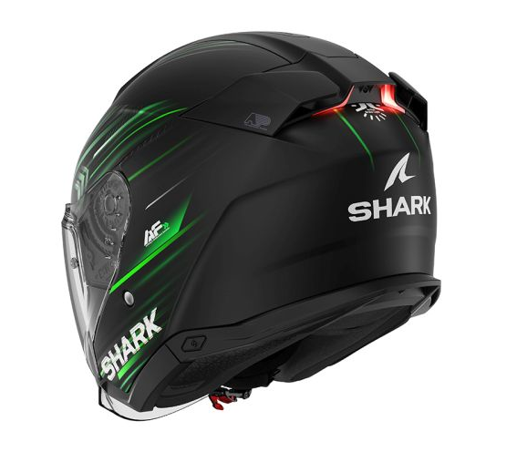 Каска за скутер SHARK SKWAL i3 JET LIGHT-BLUR MAT BLACK/GREEN
