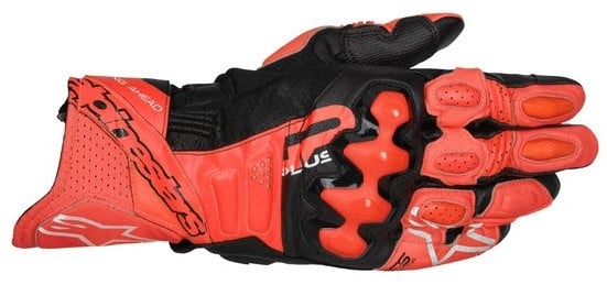 Кожени ръкавици ALPINESTARS GP+ R V3 LTHR RED Fluo