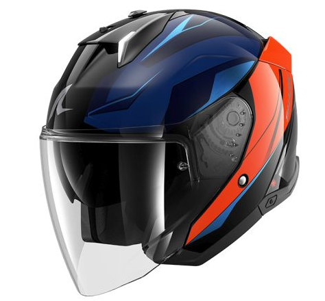 Каска за скутер SHARK SKWAL i3 JET MEKARIUM BLACK/BLUE/ORANGE