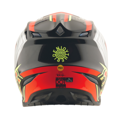 Mотокрос каска TROY LEE DESIGNS SE5 Composite Stripes - Black/Infra Red