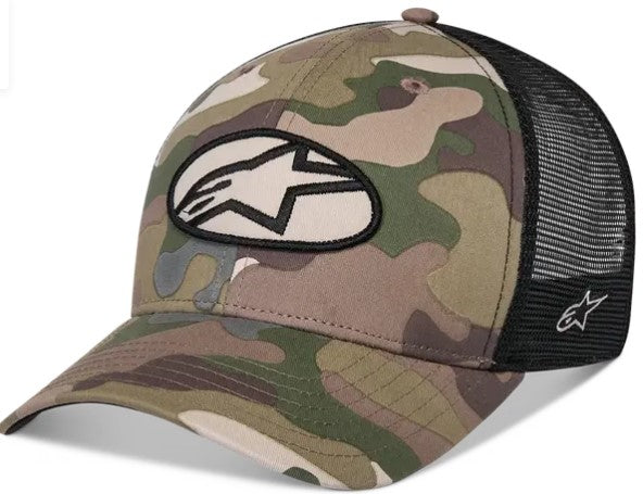 Шапка ALPINESTARS CRV BILL TRUCK OBLIQUE CAMO/BK