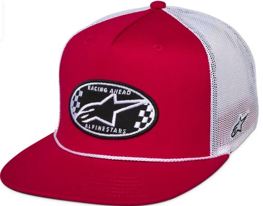 Шапка ALPINESTARS FLT BILL CONTENDER RED/WHITE
