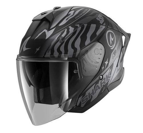 Каска за скутер SHARK SKWAL JET CUP SPEED-FANCY MAT BLACK/GREY