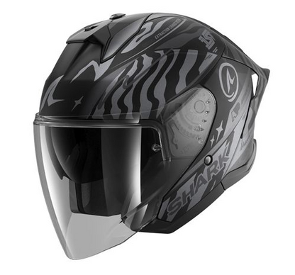 Каска за скутер SHARK SKWAL JET CUP SPEED-FANCY MAT BLACK/GREY