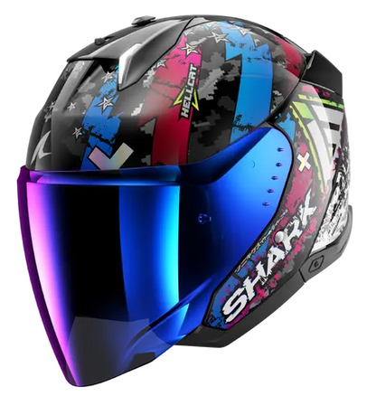 Каска за скутер SHARK SKWAL i3 JET HELLCAT Black / Blue