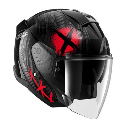 Каска за скутер SHARK SKWAL JET SHIEVER BLACK/RED