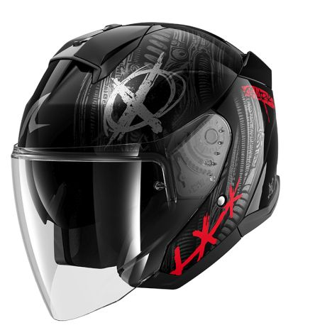 Каска за скутер SHARK SKWAL JET SHIEVER BLACK/RED