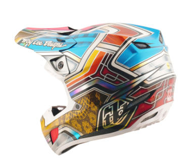 Mотокрос каска TROY LEE DESIGNS SE5 Carbon Lowrider - Grey/Multi
