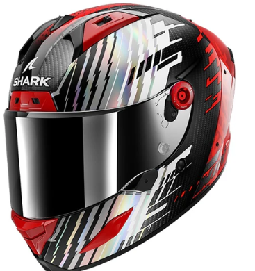 Каска SHARK AERON EDGY BLACK/RED/SILVER