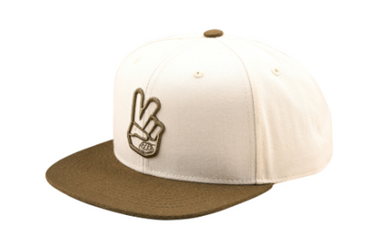 Шапка TROY LEE DESIGNS Flat Bill Snapback Peace - WHITE/BROWN
