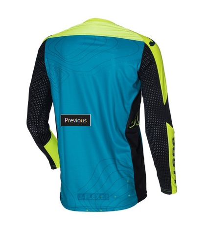 Мотокрос джърси Just1 J-Flex 2.0 Frontier Teal Black/Yellow Fluo