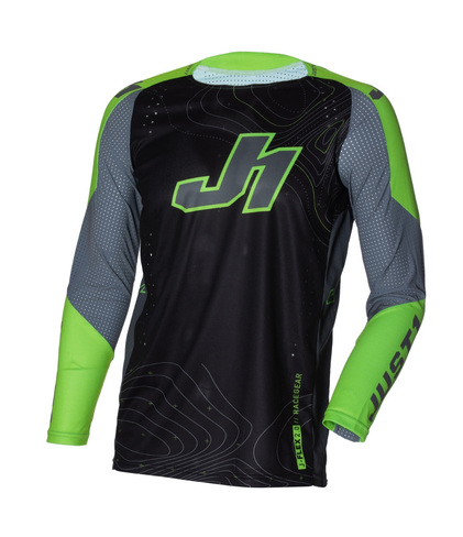 Мотокрос джърси Just1 J-Flex 2.0 Frontier Grey/Green Fluo/Black