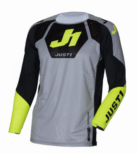 Мотокрос джърси Just1 J-Flex 2.0 District Grey/Yellow Fluo/Black