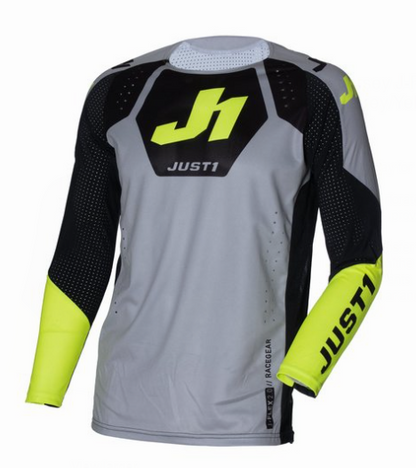 Мотокрос джърси Just1 J-Flex 2.0 District Grey/Yellow Fluo/Black